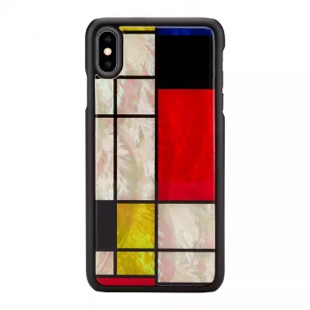 Nutitelefoni ümbris iKins iPhone XS Max mudelile Mondrian Must – kaitsev kate, kõva kest