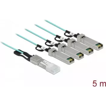 Aktiivne optiline kaabel QSFP+ kuni 4 x SFP+ 5 m DeLOCK 84069
