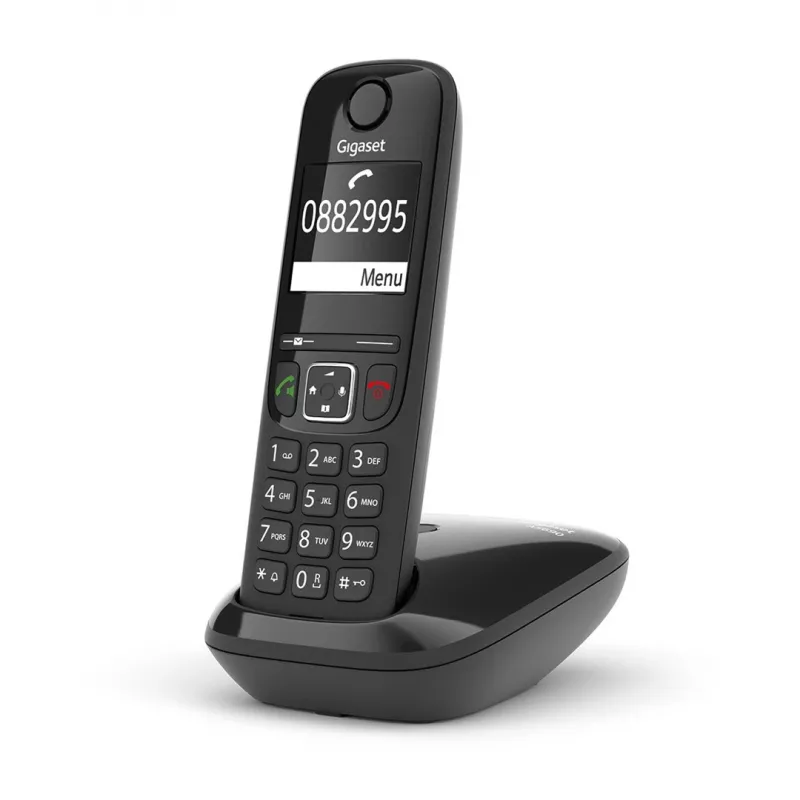 Analoog-/DECT-telefon Gigaset AS690 helistaja ID-ga juhtmeta telefonitoru must