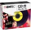 EMTEC Vinyl Look - 10 x CD-R - 700 MB (80 Min) 52x - sinine, kollane, lilla, roheline, roosa - Slim Jewel Case