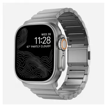 NOMAD Titanium Band for Apple Watch 46mm/49mm Hõbedane