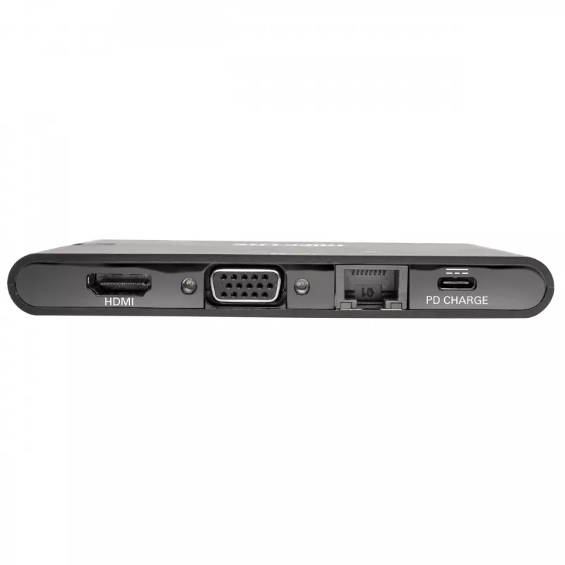 USB-C dokk - 4K HDMI, VGA, USB 3.2 Gen 1, USB-A/C jaotur, Gigabit Ethernet, mälukaardipesad, 100 W PD-laadimine