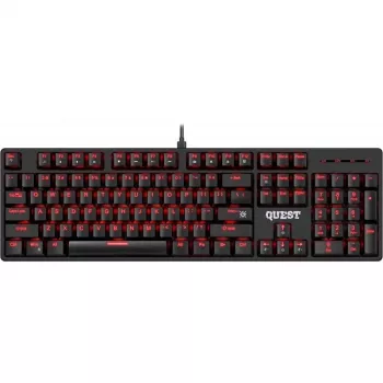 Mehaaniline klaviatuur DEFENDER QUEST GK-596 — RGB-taustvalgustus, Anti-Ghosting, juhtmega, kompaktne paigutus