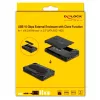 HDD/SSD korpus DeLOCK 42020 Must 2,5-tolline USB USB-C 10 Gbit/s