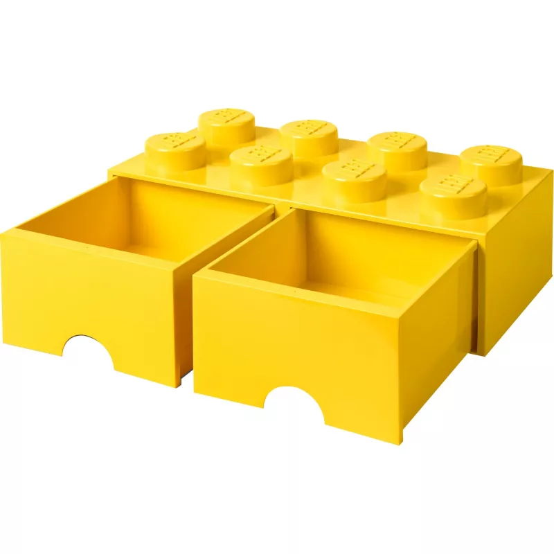 LEGO Sahtliklots 8 — kollane (mudel 40061732) hoiustamissahtel klotsidele ja väikestele osadele