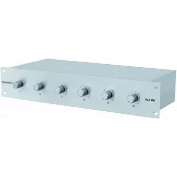 Helitugevuse regulaator Omnitronic ELA 6S Silver — inline helitugevuse kontroller, 6-astmeline summutus, hõbedane viimistlus