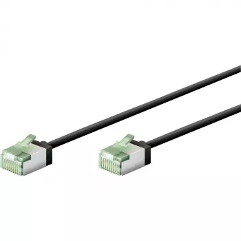 Goobay Ultra-Flexible CAT 8.1 patch-kaabel õhuke U/FTP Must - extra-short plug 99.9% (74353)