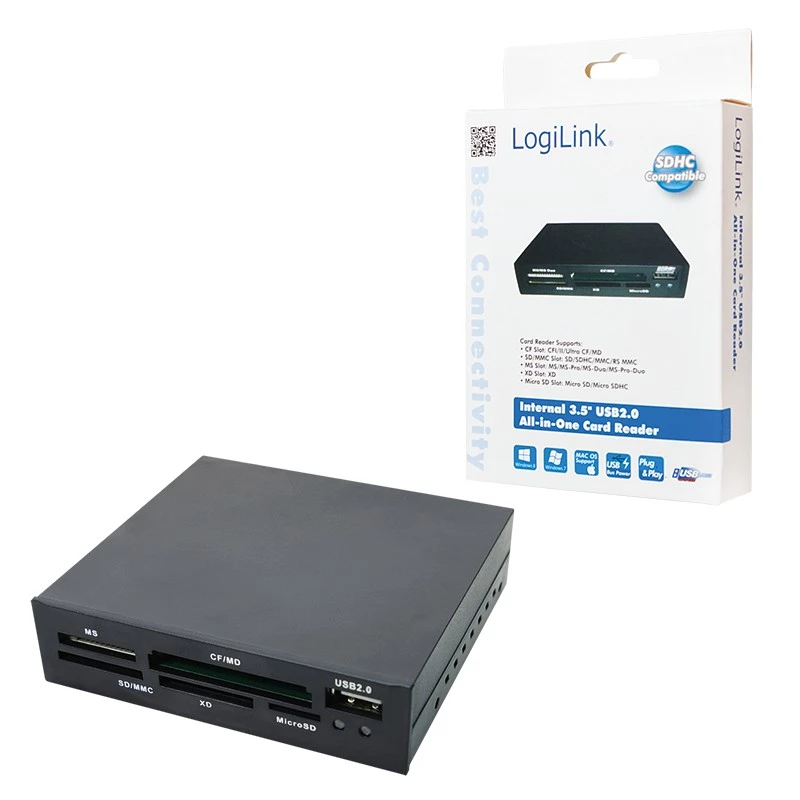 LogiLink CR0012 kaardilugeja USB 2.0 sisemine must