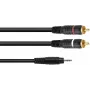 Heliadapterkaabel Omnitronic 3,5 mm pistikupesa kuni 2×RCA, 1 m