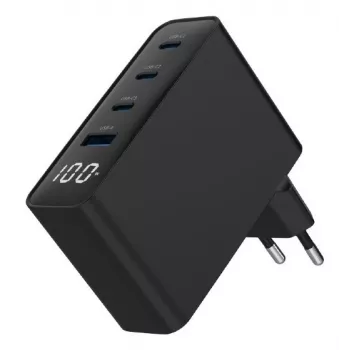 Gembird TA-UC-PDQC100LCD-01-BK mobiilseadme laadija Sülearvuti, Nutitelefon Must AC Kiirlaadimine Siseruumides