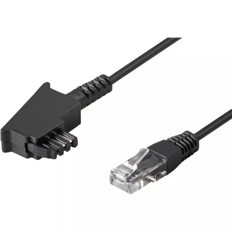 Wentronic Goobay - telefonikaabel - TAE-F (M) - RJ-45 (M) - 15m - must (51236)