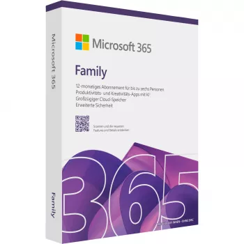 Microsoft 365 Family bokspakend 1 aasta kuni 6 inimesele Android iOS Windows MacOS