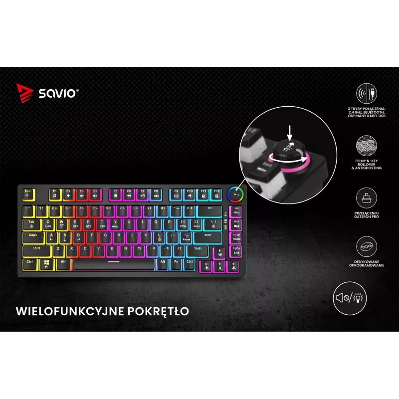 Savio SAVGK-PHENIX YELLOW PUDDING Kollane USB
