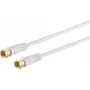Koaksiaalkaabel S/CONN 80098-G-128CP 10 m F-tüüp Valge