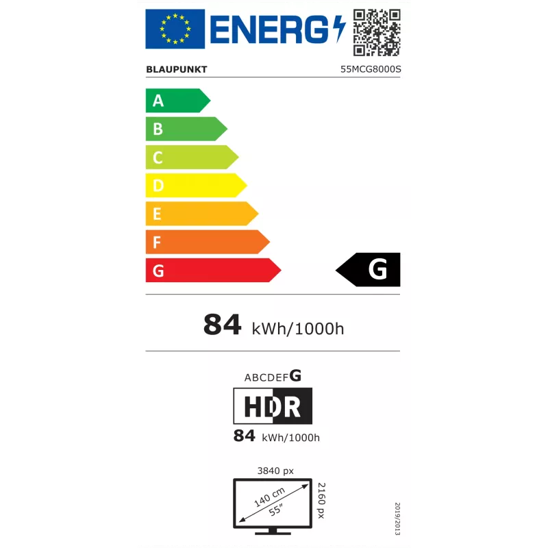 Blaupunkt Mini LED TV | 55MCG8000S | 55 | Smart TV | Google TV | Must
