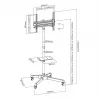 SBOX teleri seinakinnitus FS-224-2 32–55-tollistele ekraanidele, 35 kg kandevõime, VESA kuni 400×400