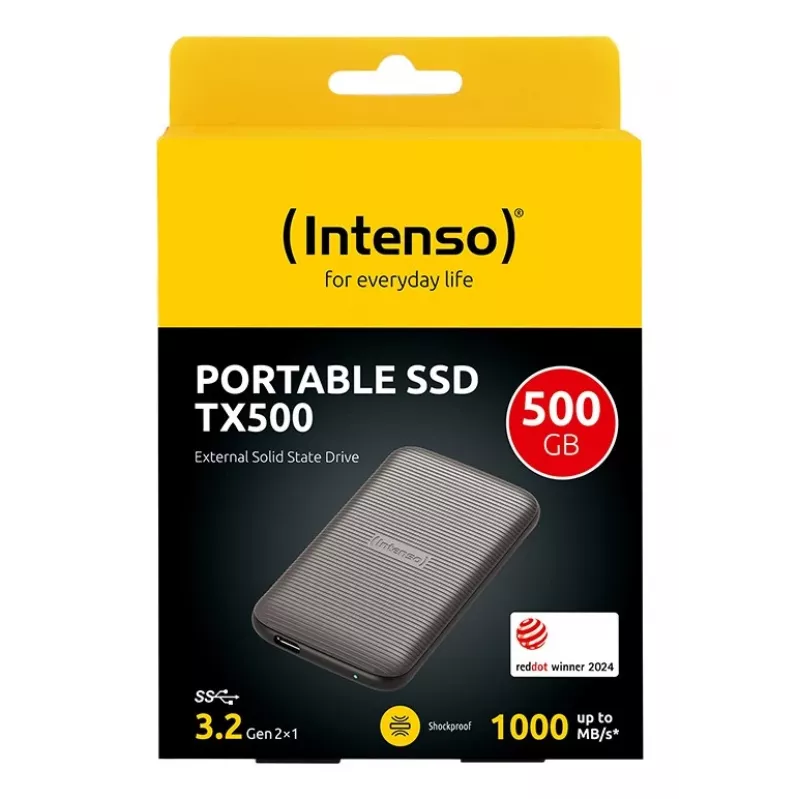 SSD ketas Intenso 500GB USB USB-C 3.2 Gen 2 Pruun