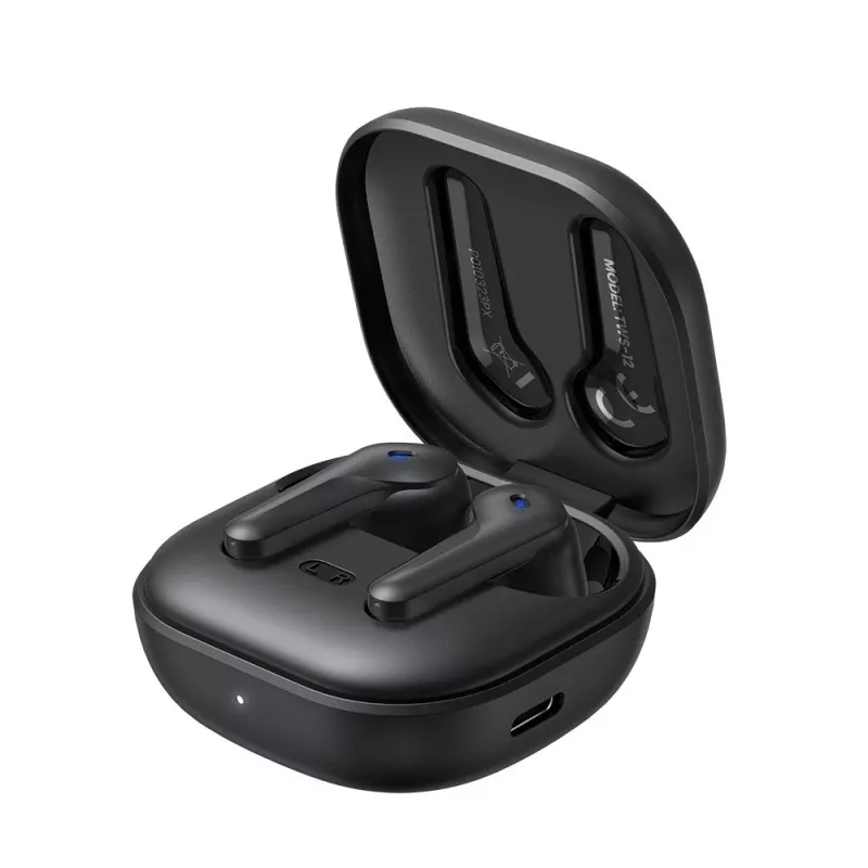 SAVIO kõrvasisene TWS-peakomplekt TWS-12, Bluetooth 5.3, sisseehitatud mikrofon, must