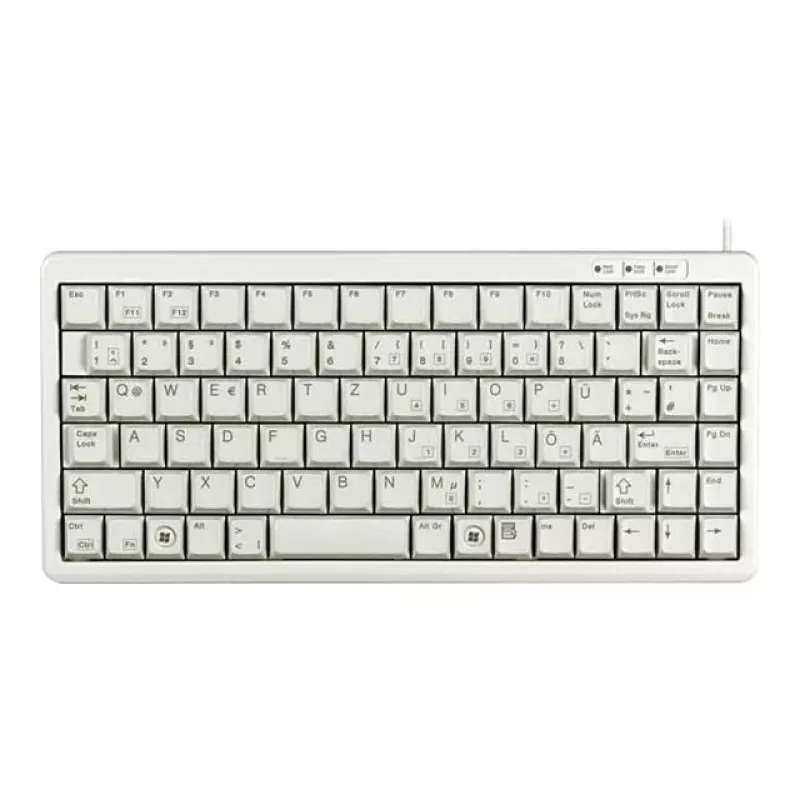 Cherry G84-4100 kompaktne klaviatuur, helehall, USB/PS/2