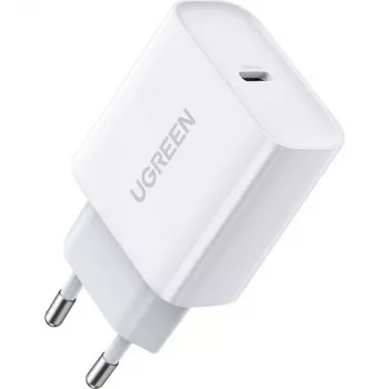 Ugreen USB Power Delivery 3.0 Quick Charge 4.0+ 20W 3A võrguadapter (valge)