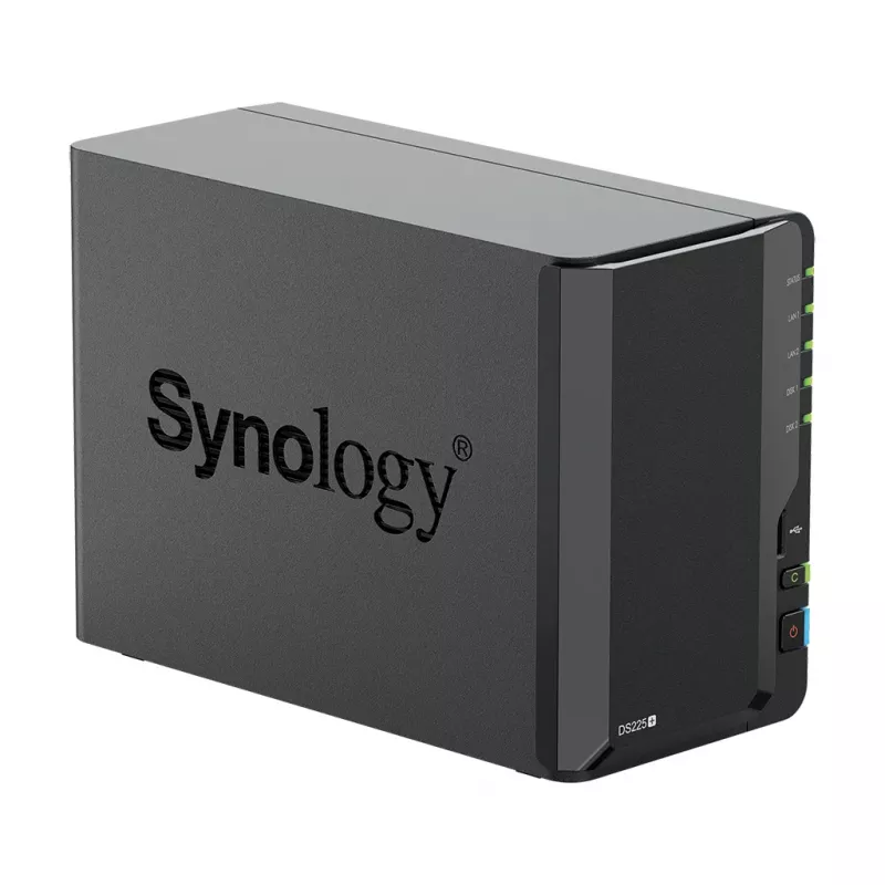 Synology DS225+ 2-kohaline NAS töölaud Intel® Celeron® J4125 2 GB DDR4 Synology DSM Must - ainult Synology HDD