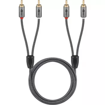 Goobay 65295. Anschluss 1: 2 x RCA, Steckverbinder 1 Geschlecht: Männlich, Anschluss 2: 2 x RCA, Steckverbinder 2 Geschlecht: Männlich, Kabelmaterial: