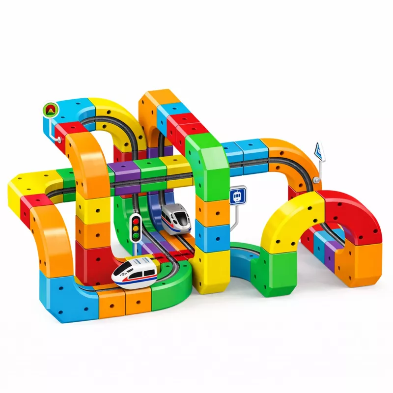 Extralink Toys Magnetraja Komplekt ja Magnetrong Magnetlevitatsioon (150 tk)