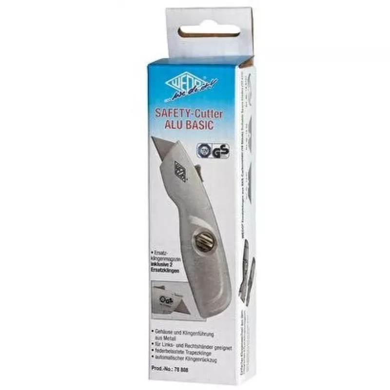 Utility nuga WEDO 78 808 fikseeritud teraga, alumiiniumkorpus, tera laius 44 mm