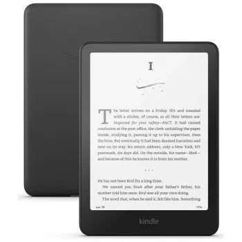 E-luger Amazon Kindle PaperValge (12. põlvkond 2024) — 7-tolline ekraan, 16 GB, must, Wi‑Fi, Bluetooth, USB‑C