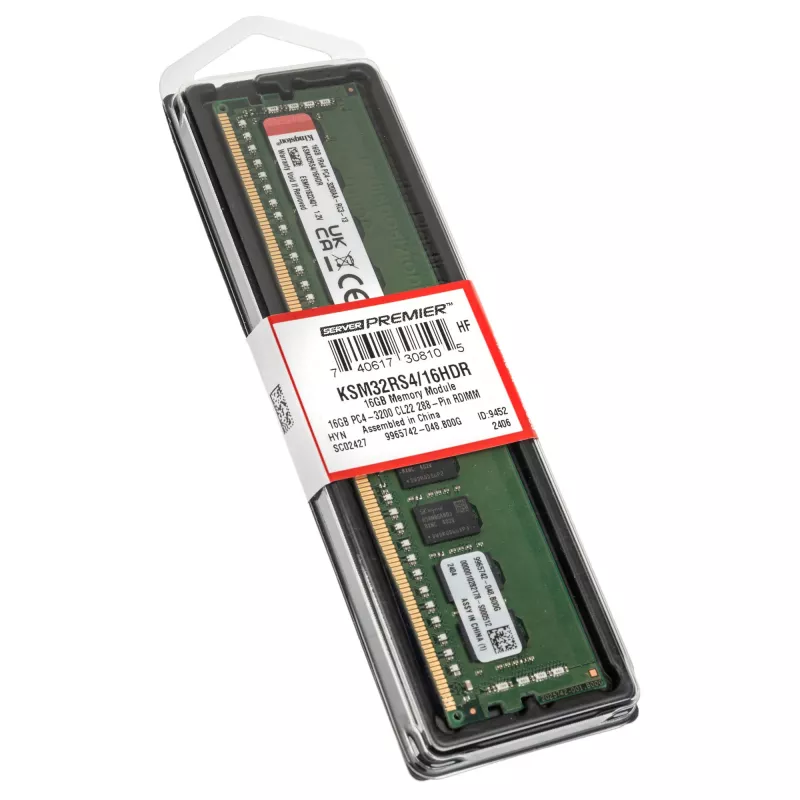 Kingston Server Premier - DDR4 - 16 GB - DIMM 288-PIN - 3200 MHz / PC4-25600 - CL22 - 1.2 V - registriert - Parität - ECC