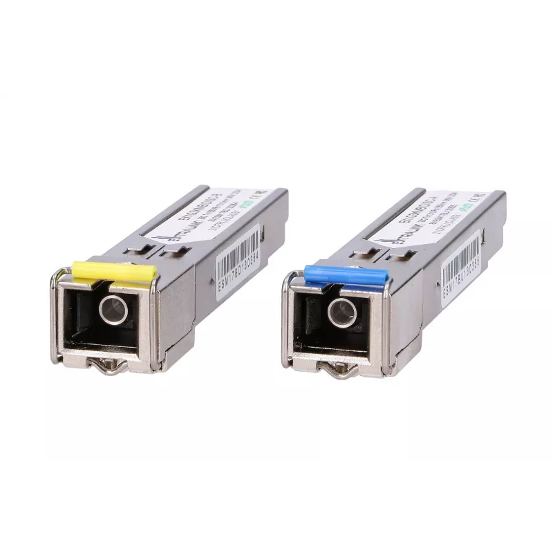 SFP WDM kiudoptika transiiverpaar Extralink 1.25G 1310/1550nm ühemoodiline 3km SC DOM