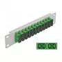 Fiiberoptiline patch-paneel DeLOCK 10 tolli 12 porti SC Duplex roheline 1U hall