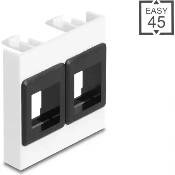 Kinnitusraam DELOCK Easy 45 2x Keystone hoidjat 45x45 mm valge/must