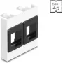 Kinnitusraam DELOCK Easy 45 2x Keystone hoidjat 45x45 mm valge/must