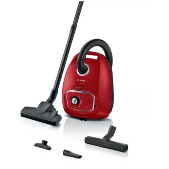 Tolmuimeja Bosch BGB 41RD3H — 600 W, 4 L tolmukott, HEPA filter, 11 m tööraadius, teleskooptoru, punane