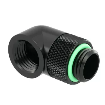 Barrow Adapter 90 kraadi G1/4 AG kuni G1/4 IG - pööratav, must (TWT90-v2.5 b)