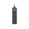 Gembird EG-PSU3F-01 piksekaitse must 3 AC-pistikupesa 230 V 0,6 m