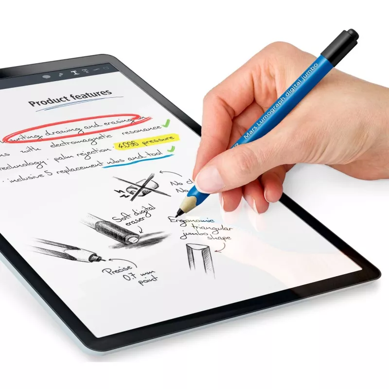 Grafiitpliiats Staedtler Mars Lumograph digital Jumbo, PEFC-sertifikaadiga, 5 otsikut