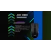 Juhtmega soojendusega mängurihiir ActiveJet AMY-W390 — mõlemakäeline, optiline 2000 DPI, USB Type-A, 4 nuppu, must
