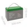 Qoltec 53038 AGM aku | 12V | 100Ah | max 1200A