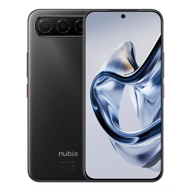 Nutitelefon NUBIA Air 5G — 6.78 tolli 1224×2720, Unisoc T8300, 20 GB muutmälu, 256 GB, 50 MP, 5000 mAh, Dual SIM, IP68/IP69, must