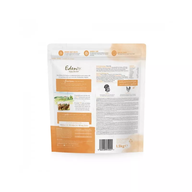 EDEN Turkey & Chicken - kuiv kassitoit - 1,5 kg
