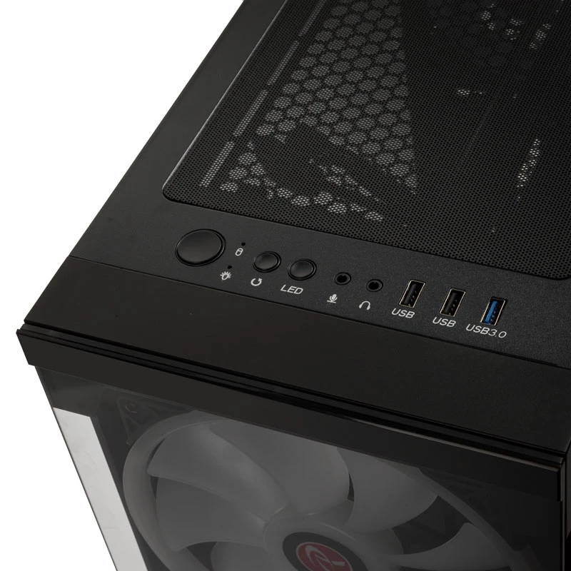 SILENOS PRO must versioon ARGB-ventilaatoriga karastatud klaasiga