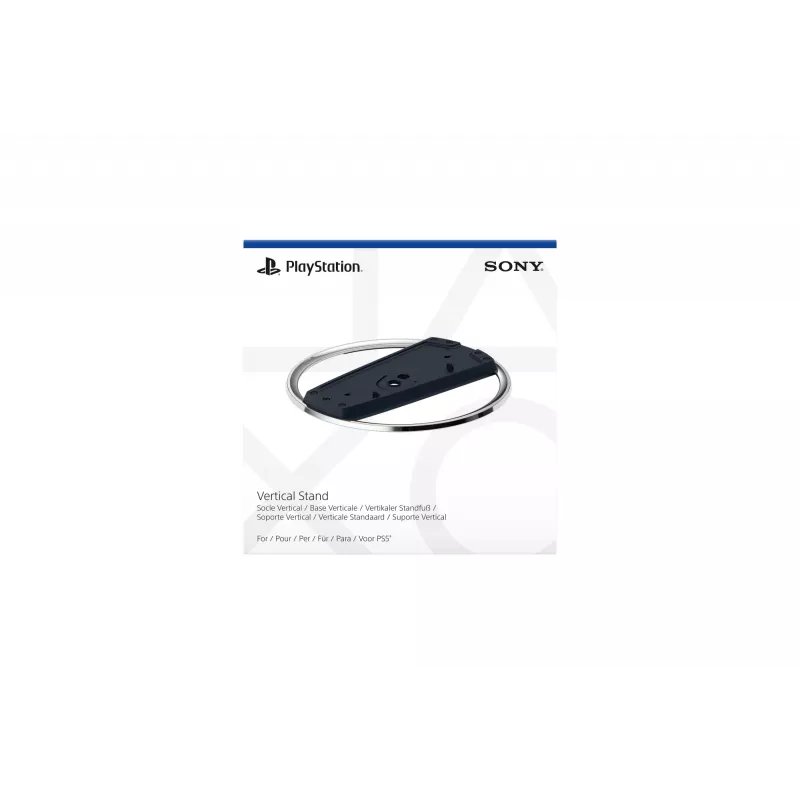 Sony vertikaalne alus, alus, PlayStation 5 õhuke, must, kroom, läikiv / matt, PlayStation 5 õhuke, PlayStation 5 õhuke Digital Edition, 191 mm