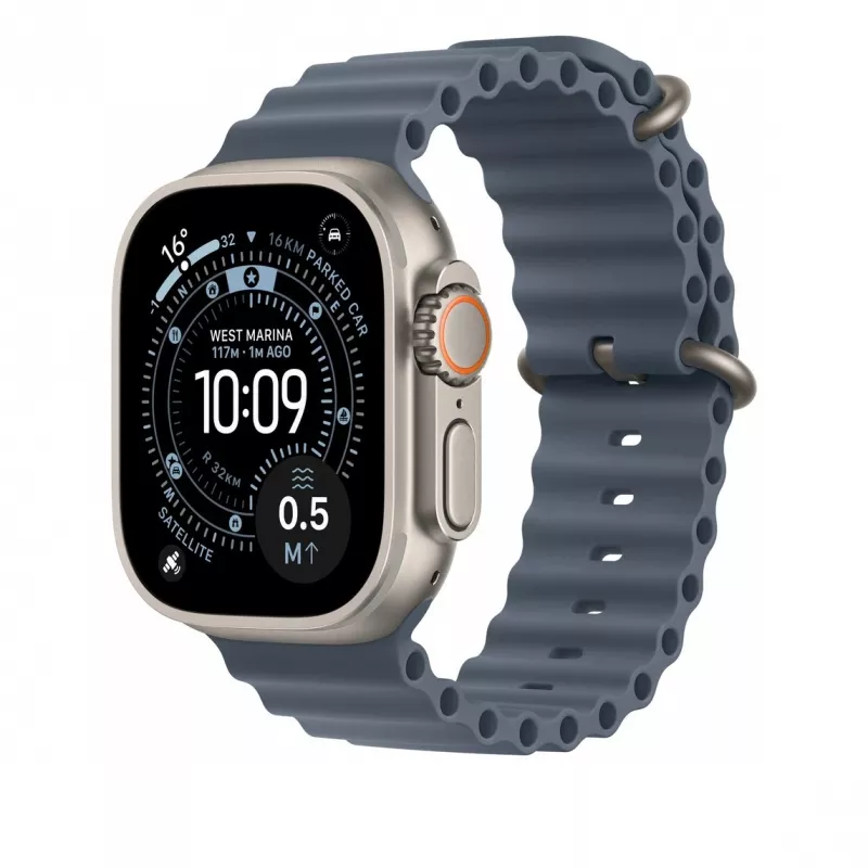 49mm Anchor Sinine Ocean Band Extension - Natural Titanium Finish