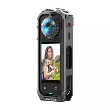 Puluzi kaitsemetallist ümbris Insta360 X5-le integreeritud objektiivikattega
