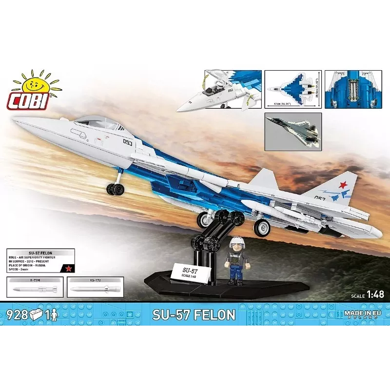 Ehituskomplekt Cobi SU-57 Felon, 928 tk – Cobi mudel COBl-5909