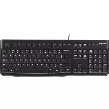 Logitech K120 klaviatuur USB QWERTY hispaania must (920-002499)