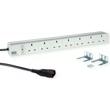 Toitejaotusmoodul Bachmann 19z ALU 7xUK BM0012501 — alumiiniumkorpus, 7 UK pistikupesa