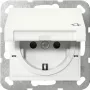 Schuko pistikupesa GIRA System 55, valge, IP44, 220–250 V, 50/60 Hz, sügavus 32 mm